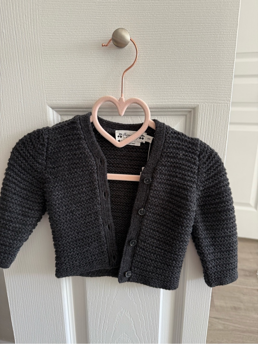 Bonpoint Navy Knit Button-Front Cardigan